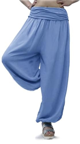 Gloop Pantalones de harén Ligeros XXL para Mujer Pantalones de Verano con Muchos Patrones