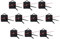 Tenlacum 10 pieces Quartz Wall Clock Movement Mechanisms Battery Powered Clock Kit for DIY Clock Replacement Parts (Black)