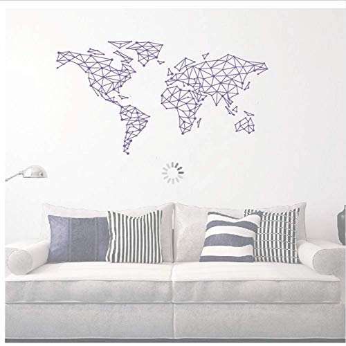 Kunst Wandaufkleber Spezielle Weltkarte Geometrische Design Weltkarte S Vinyl Wohnkultur Wandbild Poster 57 * 106. Cm