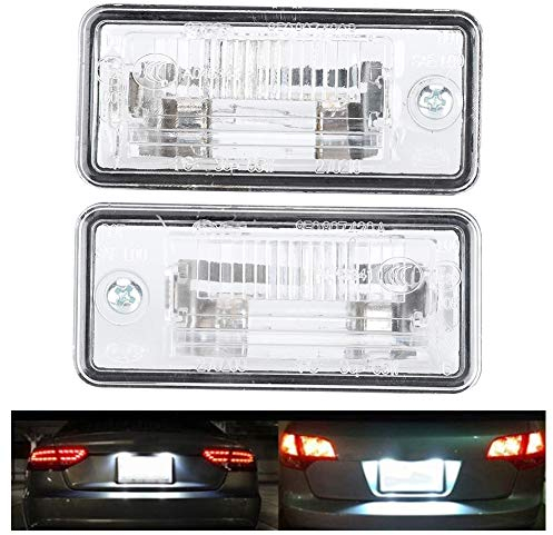 License Plate Lamp Pair of License Plate Light 8E0807430A 8E0807430B Fit for A3 A4 A5 A6 C6 A8 D3 Q7 RS4 2 Pcs Error Free License Plate Lamp Taillight Rear Door Lamps