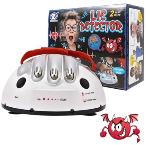 ZJchao Mikrostrom Stromschlag Lügendetektor, Polygraphentest Fingerspielzeug, kompliziertes Brettspiel, Wahrheits- oder Pflichtspielkonsole, Dekompressionsspielzeug