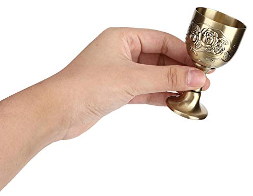 Buachois Européen Tasse à Vin, Antique Ancien à Vin, Métal Ensemble Gobelet à Vin, Blanc Cadeau en Rouge Ornement pour Rétro Style Royal Vintage Collection