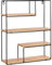 STILISTA Design Wandregal, 4 Ebenen, Farb- & Modellwahl, Rechteck Holz Hell