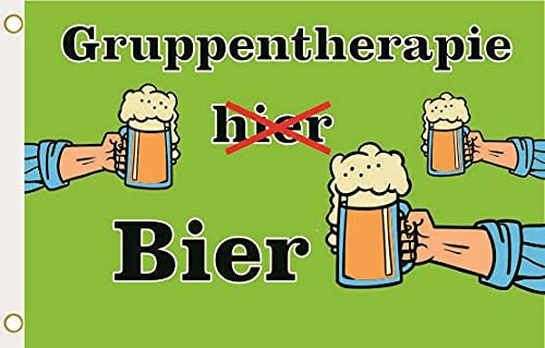 U24 Flagge Fahne Bierfahne Gruppentherapie Bier 90 x 150 cm