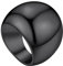 GOLDCHIC JEWELRY Unisex Schlichter Polierter Kuppelring aus Edelstahl 23.5mm breit Dünne Stapelbarer Ring für Geburtstag Valentinstag Jubiläum Ringgröße 62.1（19.8） in Schwarz