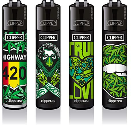 Clipper Feuerzeug 4er Set: (420 Mix #1)