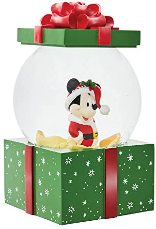 Department 56 Disney Micky Maus in geformter Wasserkugel 16 cm, Mehrfarbig