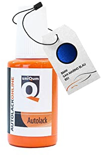 uniQum Autolack Lackstift für Auto BMW SAN Marino BLAU B51 Autolack Reparatur 30 ml
