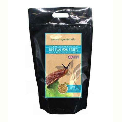 Gardening Naturally Slug Plug Wool Pellets - Natural and Organic Slug and Snail Repellent - Non-Toxic (7 Litres)