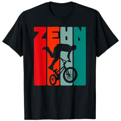 Geburtstagsshirt 10 Jahre BMX Fahrer 10 Geburtstag Jungs BMX T-Shirt