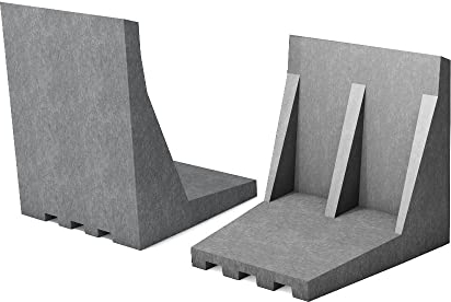 hanit® L-Stein aus Recycling Kunststoff, Winkelstütze, 50cm breit, 55cm hoch, grau (16 Stück (8m))