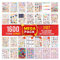 colortouch Mega Pack Sticker Set, 1600 Stück Aufkleber, Sticker Fotoalbum, Scrapbook Zubehör, Bullet Journal Sticker für Kinder, Mädchen, Erwachsene, Stickeralbum, vintage, travel