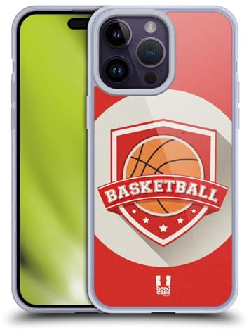 Head Case Designs Basketball Sportabzeichen Gelhülle [Militärischer Schutzgrad] Kompatibel Mit Apple iPhone 14 Pro Max Und Kompatibel Mit MagSafe