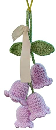 Auto Rückspiegel Anhänger,Auto-Zubehör zum Aufhängen,Häkeln Pflanze Blume Schaukel Auto Deko,Auto Autospiegel Hängendes Zubehör,Auto Spiegel Anhänger Ornament Innenraum Zubehör für Frauen Männer