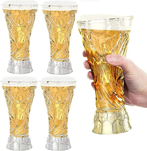 Chopes en verre Chope à bière Chope à bière personnalisée en cristal gravé Chopes à bière en verre, Coupe du monde 2022 Verre à bière, 14,2 oz (420 ml Verres à bière Chope à bière Coupe du monde Jeu d