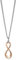 Orovi bijoux Femme, Argent sterling 925, Collier Infini, Pendentif Infinity Symbole Infini plaqué Or Rose, Chaîne Gourmette de 46 cm, livré dans une boite a bijoux