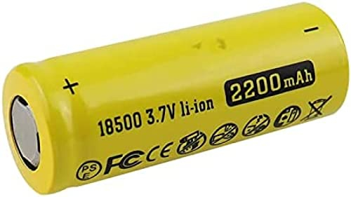 Batterie 3.7v 2200mah 18500 Li ION, Rechargeable pour Lampe De Poche Lumière De Secours Caméra Télécommande Gadgets Électroniques Etc.,2 Pièces