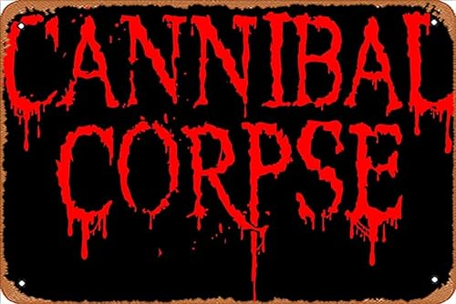 Muecddoa - Band (Musik), Cannibal Corpse, Death Metal Vintage-Poster, 20,3 x 30,5 cm, Retro-Vintage-Blechschild für Zuhause, Bar, Pub, Garage, Dekoration, Geschenke