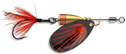Cormoran Bullet Single UL2 Gr.0 2.8g Schwarz/Rot Ultraleicht-Spinner Einzelhaken