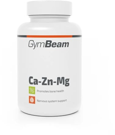 GymBeam CaZnMa-Multimineralien-Kapseln - Enthält Calcium + Magnesium + Zink, ideal zur Unterstützung der Muskelfunktion, Immunsystem, Nervensystem und geistiger Gesundheit, vegan (60 tab)