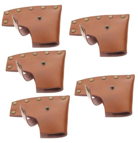 Gadpiparty 5st Axtsatz T-Werkzeug Beil Ärmelabdeckung Kopfbedeckung Handabdeckung Scheide Kopfholster Fall Campingbeil Mit Scheide Beilabdeckung Werkzeuge Draussen Leder Aufbewahrungstasche