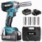 Seesii Avvitatore a impulsi a batteria,450N.m 3/8’’ Elevata Avvitatori a Massa Battente con 4000mAh Batteria, 4 bussole, Brushless Trapano A Impulsi per Auto Casa