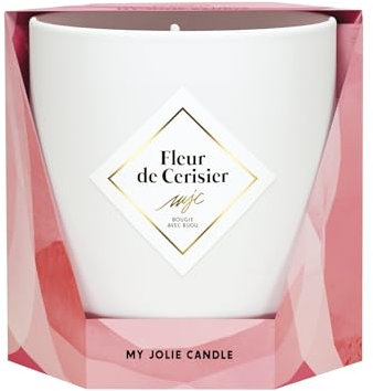 MY JOLIE CANDLE - Bougie parfumée Fleur de Cerisier Collier Or et Noir Les Essentielles 36H