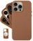 LONLI Classic - (für iPhone 15 Pro Max) - Europäische Nappa Leder Hülle Case - Wird im Laufe der Zeit glatter und weicher - Kompatibel mit Magsafe - Braun