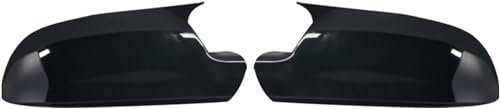 Auto Spiegelkappen Für Au-di B7 B8.5 A3 A4 A6 S4,ABS Auto Seitenspiegelgehäuse Auto Tür Spiegelkappen Chrom-Zierrahmen Auto-Außenzubehör,A-Bright Black