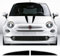 GUPEB 2 STÜCKE Auto Motorhaube Motorhaube Aufkleber, passend für FIAT 500 Abarth 595 Tuning Vinyl Film Aufkleber Auto DIY Streifen Styling Dekoration