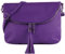 modamoda de T07L / T139L Damen Leder kleine Umhängetasche 2 Modelle handmade in Italy, Farbe:Purple