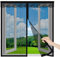 Mosquitera Ventana Magnética 120x120cm,Mosquiteras para Ventanas,Cierre Automático, Fácil Instalación Sin Taladro, para Sala de Estar, Dormitorio y Balcón,Negro