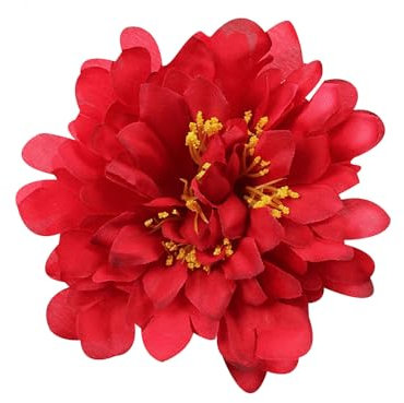 100mm Broche En Forme De Fleur Épingles à Revers Boho Broches En Tissu Délicat Fait à La Main Pour Robe De Soirée De Mariage Vêtements Accessoires Pour Mariée Femmes Filles Cadeaux (rouge)
