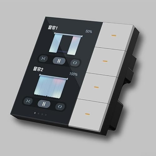 3,5 Zoll Smart Wandschalter Tuya für Zigbee Touch Screen 4 Gruppen 8 Wege Schalter Smart Scene Weiß