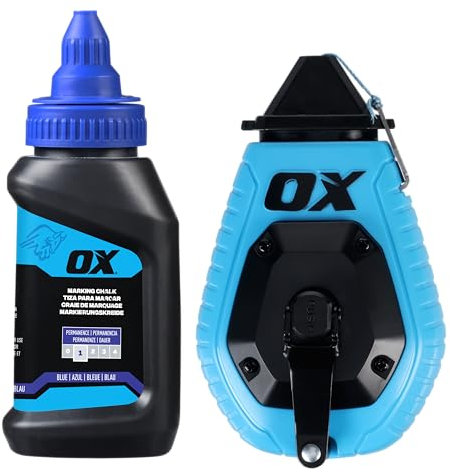 OX Trade 30m/100' ABS Chalk Reel Value Pack - Standard Fine Line / 3:1 Gear Ratio