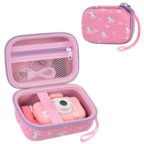 ANKHOH Kids Camera Case for Goopow/for Mgaolo/for CIMELR/for Seckton/for OZMI/for Dylanto Digital Camera Toys and Video Camcorder Storage Holder Organizer -Pink(Box only)