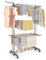 SONGMICS Étendoir à Linge, Séchoir Mobile à 4 Niveaux, avec roulettes, Pliable, 63,5 x 125,5 x 173 cm, Grande Capacité, Utilisation Intérieure et Extérieure, Gris Tourterelle LLR703G01