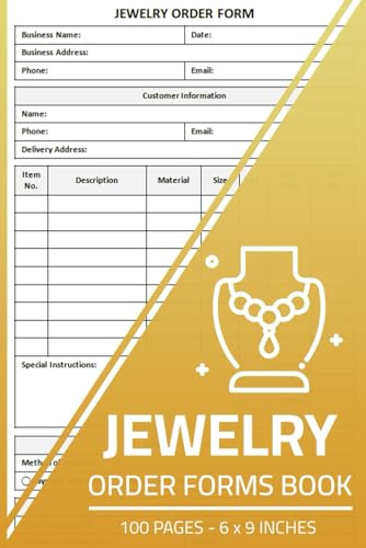 Jewelry Order Forms Book: Jewelry Sales Order Form | Jewelry Business Order Sheets