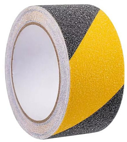 JJHXM 1 Rollen 50mm*5m antirutsch klebeband,Antirutsch Streifen,Antirutschband Selbstklebend,Antirutschband für Treppen Stufen Bodenbelag,schwarz-gelb,für Innen- und Außenbereich