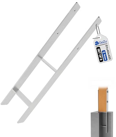GeZu Impex Supporto per Pali H 81 x 400 mm Set di 8