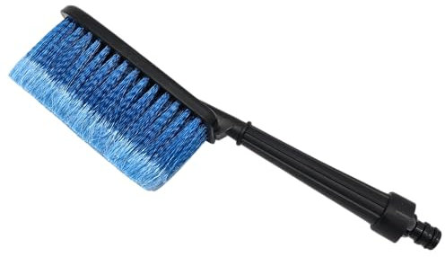 Hero Auto Waschbürste Autowaschbürste mit Wasserdurchlass Reinigungsbürste mit Schlauchanschluss Felgenbürste Handbürste Reifenbürste Wasserbürste Autoreinigung Autopflege Bürste für PKW, Boot, KFZ