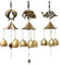 Carillon à vent vintage en alliage à suspendre - Décoration murale de porte - Cloche en métal - Pour extérieur et jardin (D)