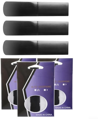 3 x synthetische Saxophon-Blätter für Alt und Tenor mit verschiedenen Stärken 1 5, 2 0 und 2 5, ideal für konsequentes Üben (Altsaxophon)