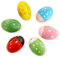 Shakers de huevos, 6 piezas de 7 cm Chaker de huevo de madera colorida, juguete musical de percusión de huevos de Pascua, instrumentos musicales de los huevos para niños niños pequeños