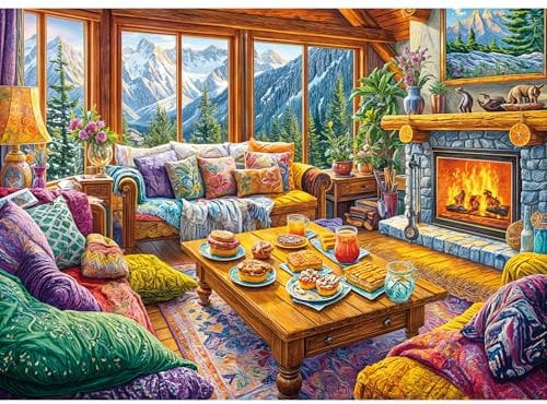 TangComplete - Puzzles 1000 Pieces for Adults jigsaw puzzles for adults 1000 Piece Puzzle Challenging Game for The Whole for Women, Gifts for Men, Theme:Warm Home