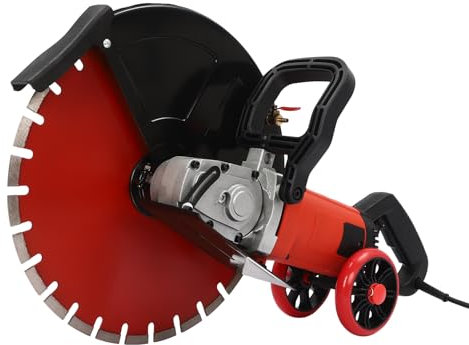 PUDLOR 4000W Steinsäge Nassschneider, Betonsäge Trennschneider 3000rpm Pflasterschneider Schlitztiefe 6,5 Zoll 16,4 Ft. Schlauchpumpe für Schneiden Von Stein, Beton, Granit