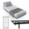 Juskys Metallbett Palamos 90x200 cm mit Lattenrost & LED Beleuchtung - Schwebebett minimalistisch & modern - Jugendbett, Bettgestell, Bett - Schwarz