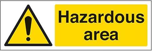 V Safety Panneau de sécurité en plastique rigide Motif zone dangereuse 600 x 200 mm 2 mm