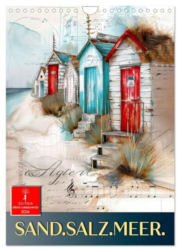 Sand.Salz.Meer. (Wandkalender 2026 DIN A4 hoch), CALVENDO Monatskalender: Eine Welt der Harmonie zwischen Natur und Musik. (CALVENDO Natur)
