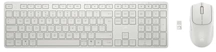 HP 490C Combo Teclado y Ratón Inalámbricos Multidispositivo (Puerto USB-A, Bluetooth, 22 Teclas Programables, Receptor USB, Tecla Copilot, Batería de Larga Duración) QWERTY Español, Blanco